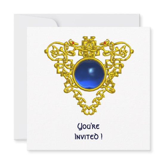 CELTIC HEART  blue sapphire,white