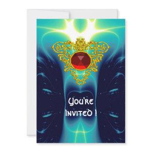 CELTIC HEART  bright blue
