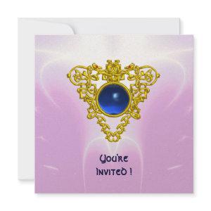 CELTIC HEART,  bright blue,pink violet gold
