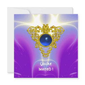 CELTIC HEART,  bright blue,purple violet