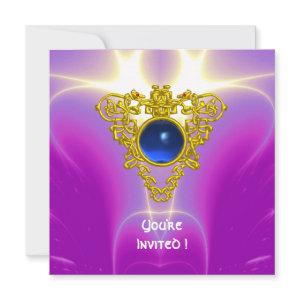 CELTIC HEART,  bright blue,purple violet pink