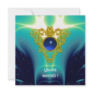 CELTIC HEART  bright blue,yellow champagne