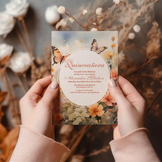 Champagne Creme Quinceañera Butterfly