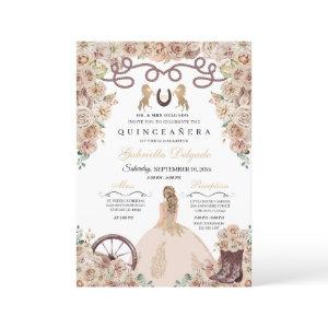 Champagne Gold Charro Princess Quinceanera