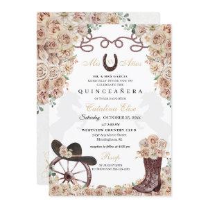 Champagne Gold Western Charro Boots Quinceanera
