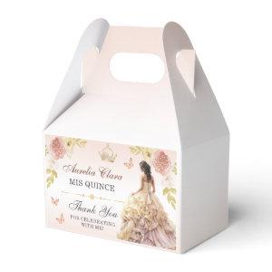 Champagne Princess Dress Quinceañera Birthday Favor Boxes