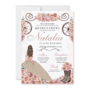 Champagne Rose Ranchero Princess Dress Quinceanera