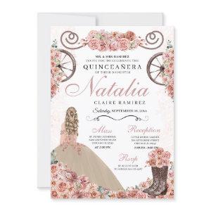 Champagne Rose Ranchero Princess Dress Quinceanera