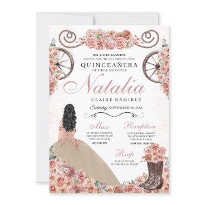 Champagne Rose Ranchero Princess Dress Quinceanera