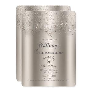 Champagne Shimmer Flutter Butterfly Quinceañera