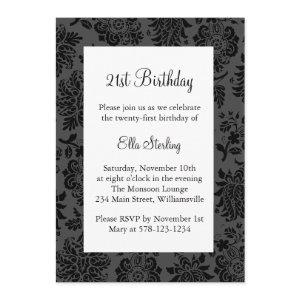 Chandelier and  Damask Birthday