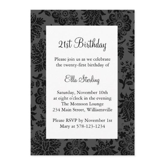Chandelier and  Damask Birthday
