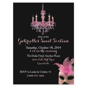 Chandelier and Masquerade Sweet 16