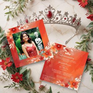 Charming Lovely Floral Frame Garland Spanish Photo
