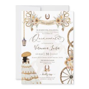 Charro Floral Boho Rustic Country Quinceanera Invi