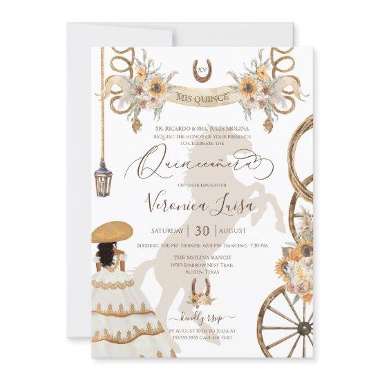 Charro Floral Boho Rustic Country Quinceanera v2