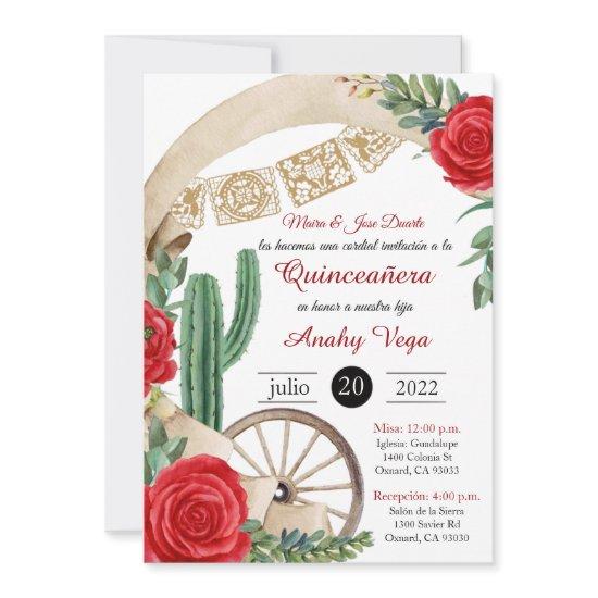 Charro Huapango Quinceanera , Red Roses
