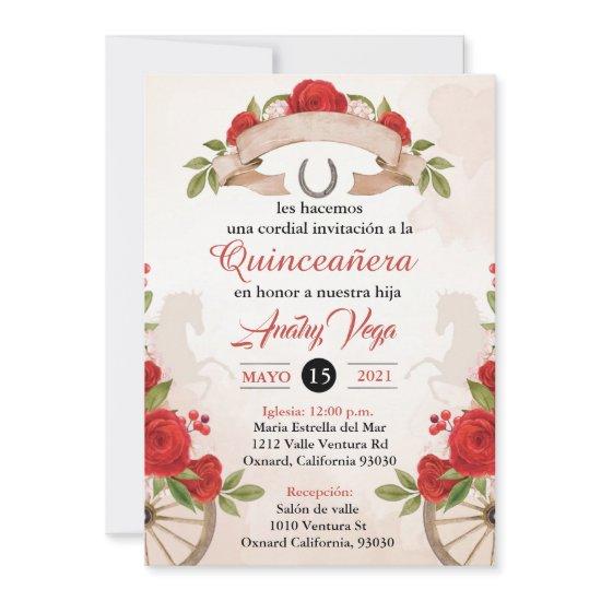 Charro/Huapango Quinceanera , Red Roses