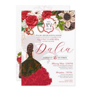 Charro Quinceañera Red Rose Western Theme