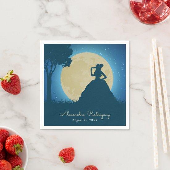 Charro Silhouette with Moon Quinceanera Napkins