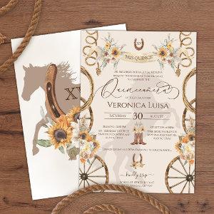 Charro Sunflower Country Rustic Floral Quinceanera
