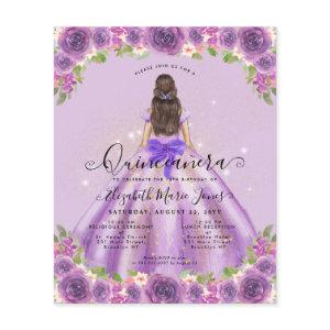 Cheap Floral Light Purple Princess Quinceanera Flyer