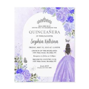 Cheap Floral Purple Violet Princess Quinceanera Flyer