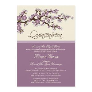 Cherry Blossom Quinceanera  (purple)