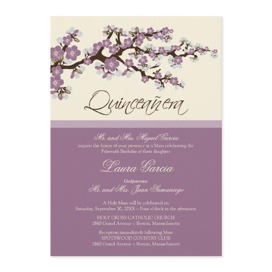 Cherry Blossom Quinceanera  (purple)