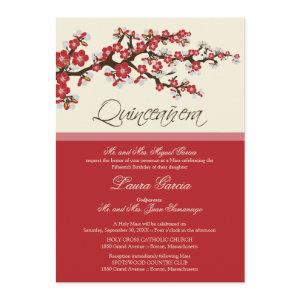 Cherry Blossom Quinceanera  (red)