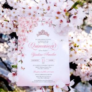 Cherry Blossom Rose Gold Tiara Pink Quinceañera