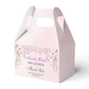 Cherry Blossoms Floral Sweet Sixteen Birthday Favor Boxes