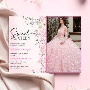 Cherry Blossoms Floral Sweet Sixteen Birthday
