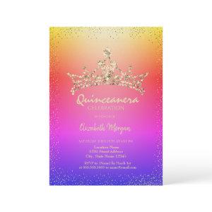 Chic Diamonds Crown Ombre Quinceañera