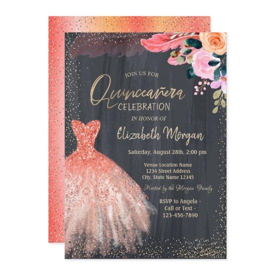Chic Dress,Flowers Feather Quinceanera