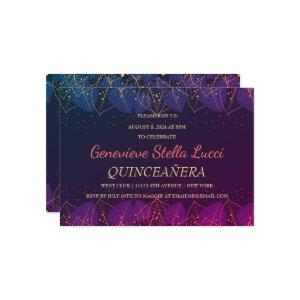 Chic Gold Botanical Quinceañera Party