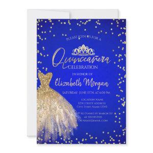 Chic Gold Dress Tiara, Blue Quinceañera