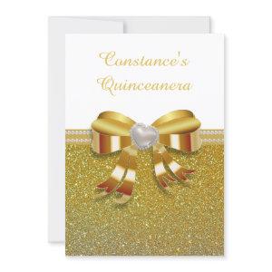 Chic Gold Glitter Quinceanera