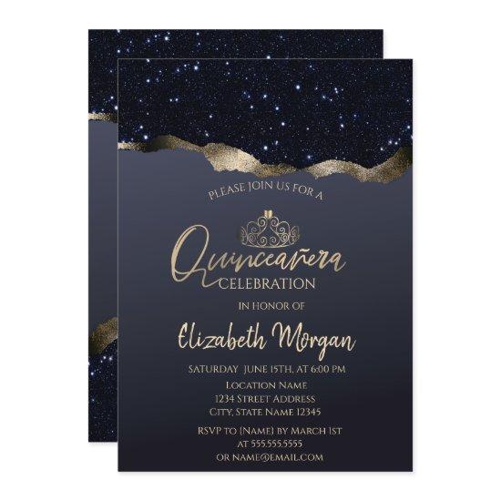 Chic Gold Tiara,Black Glitter