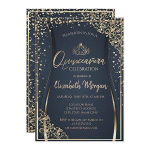 Chic Gold Tiara,Diamonds Quinceañera