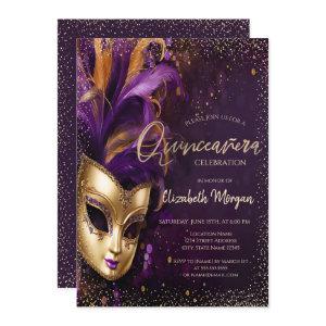 Chic Masque,Confetti Purple Quinceañera