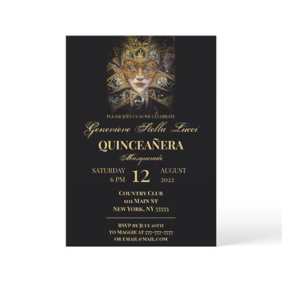 Chic Masquerade Quinceañera Party