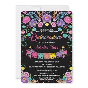 Chic Mexican Floral Quinceañera 15 Anos Birthday