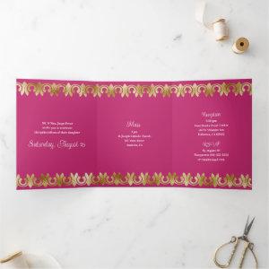 Chic Pink with Gold Quinceanera Party