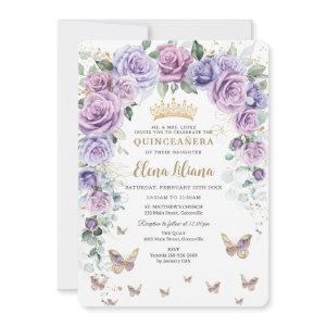 Chic Purple Lilac Lavender Floral Arch Quinceañera