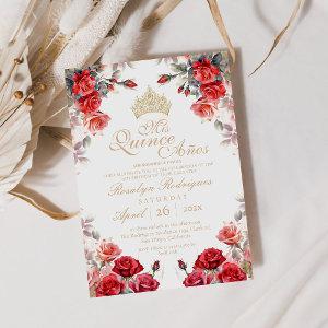 Chic Quinceanera - Red Gold Rose