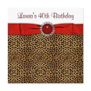 Chic Red Leopard Birthday Party