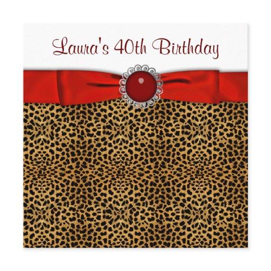 Chic Red Leopard Birthday Party