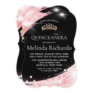 Chic Rose Gold Crown Quinceanera Party