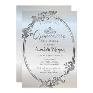 Chic Silver Frame Tiara Quinceañera
